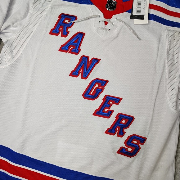 New York Rangers Adidas Jersey Size 54 White Away Spellout Authentic Primegreen - Picture 3 of 12